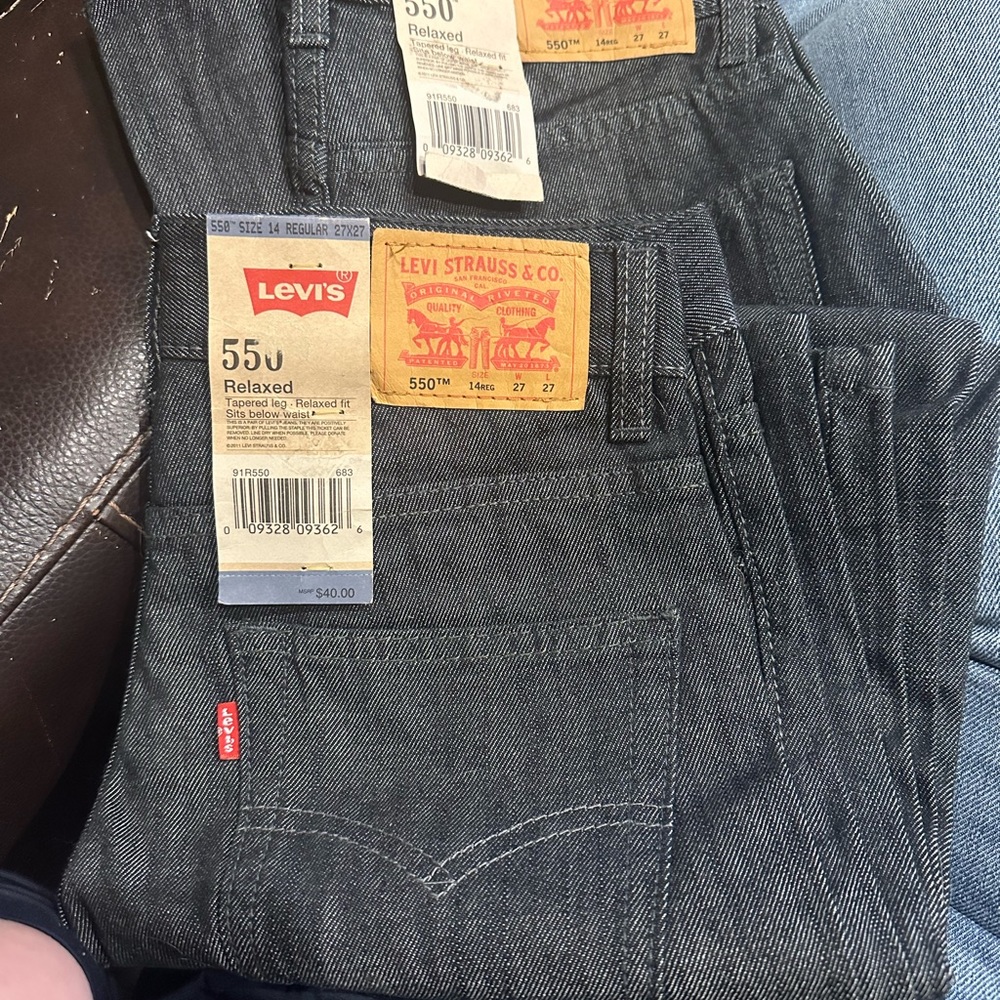 Lot of (2) Brand New Levi’s 550 Relaxed Fit 14 Regular